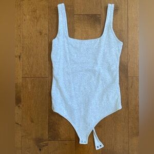 Abercrombie & Fitch Light Grey Heather Tank Bodysuit